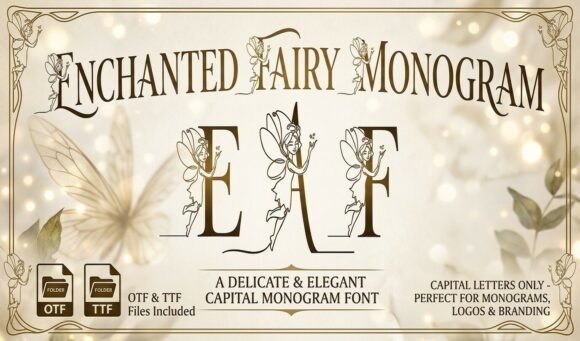 Enchanted Fairy Monogram: A Touch of Whimsy for Your Designs