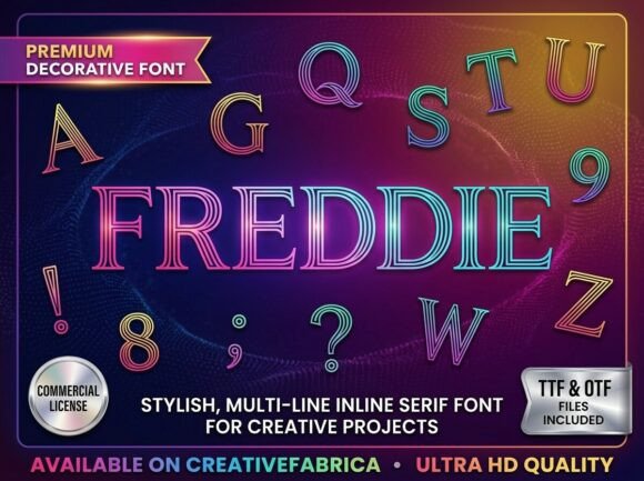 Freddie: Your Go-To Font for High-Energy, Retro-Futuristic Design