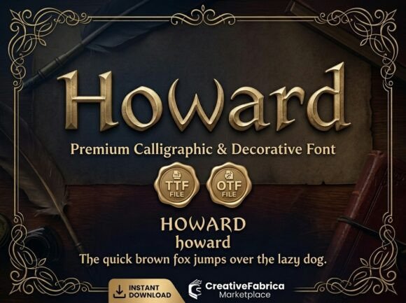 Howard: A Premium Calligraphic Font for Timeless Design