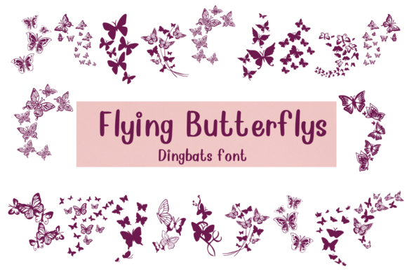 Let Your Creativity Take Flight with Flying Butterflies Font