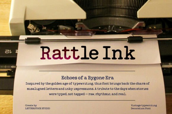 Rattle Ink: The Vintage Typewriter Font with Soul
