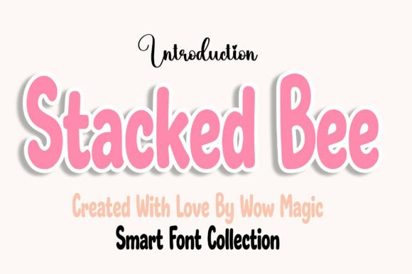 Stacked Bee: A Bold & Playful Display Font for Creative Projects