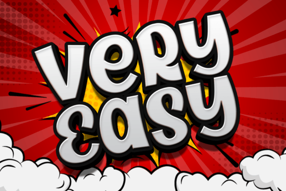 Very Easy: A Bold Superhero Font with a Modern Twist