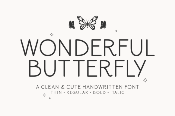 Wonderful Butterfly: A Handcrafted Font with Modern Soul